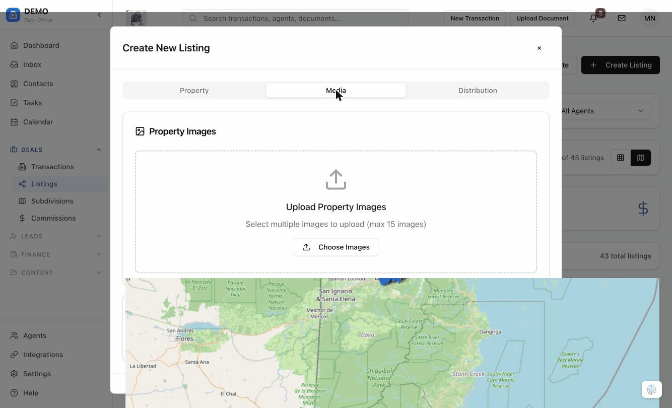 Media upload with AI image analysis